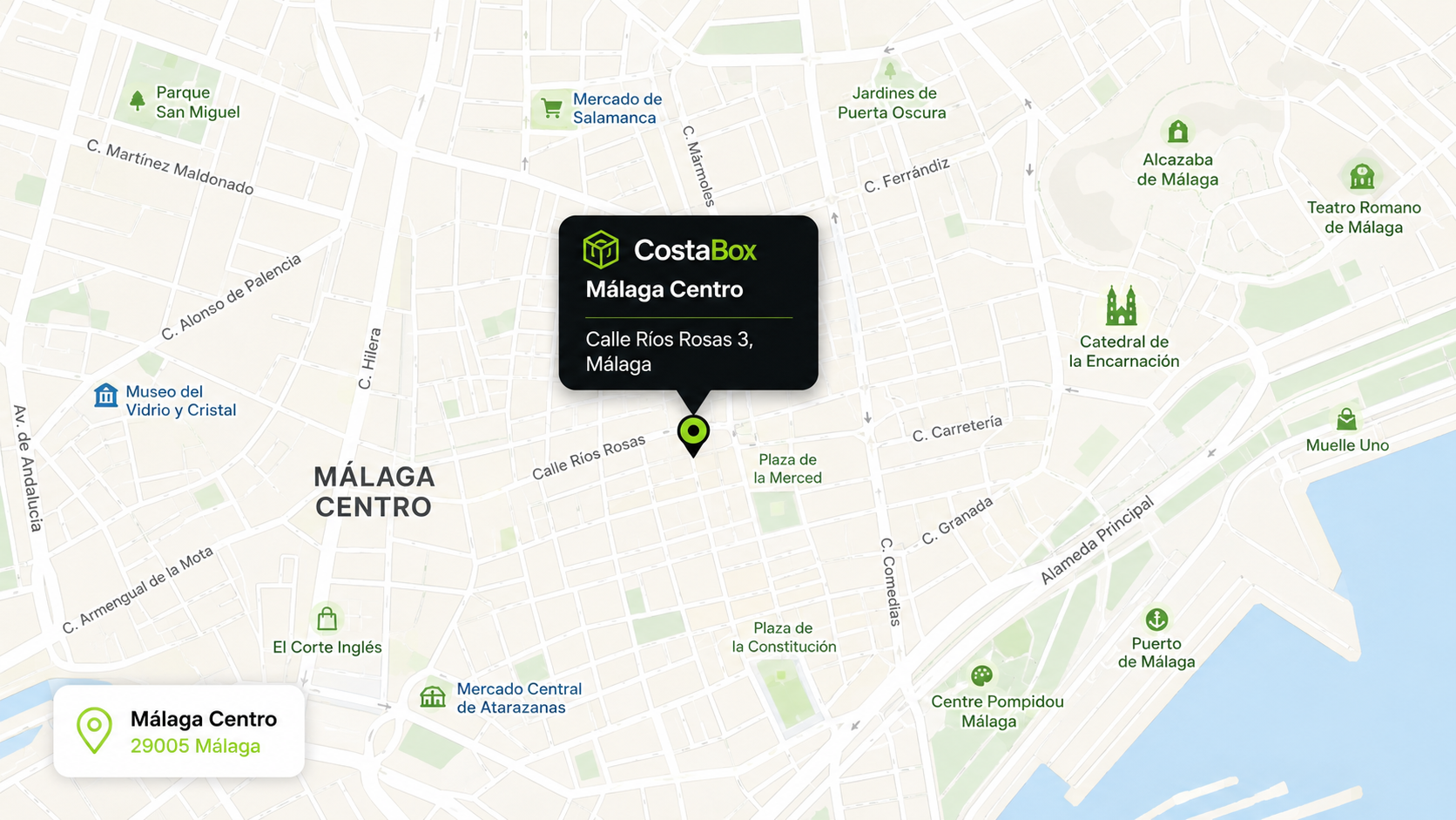Mapa CostaBox Málaga Centro